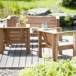 Jan Kurtz Batten Teakholz Loungesessel| Outdoor-Sofas & Sessel