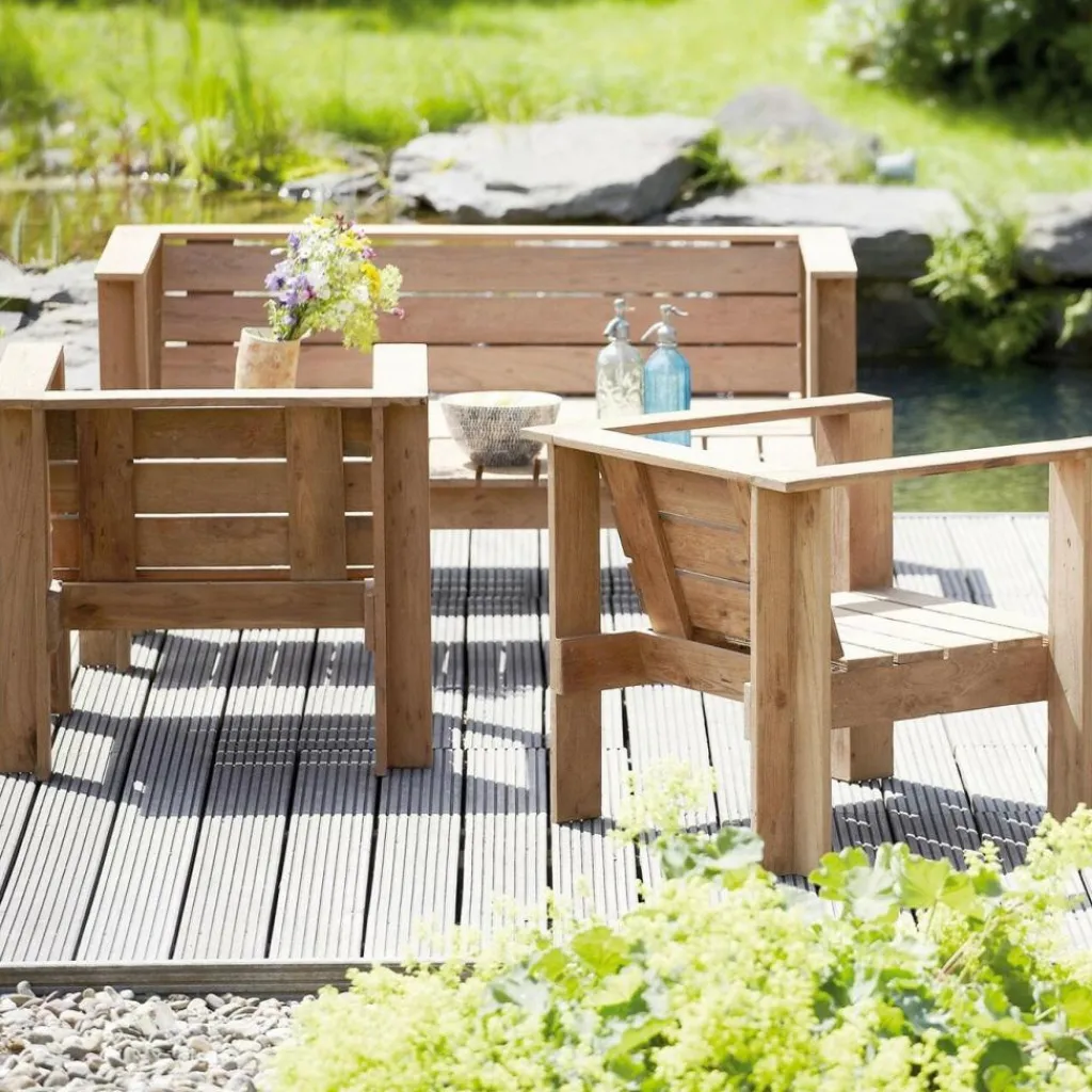 Jan Kurtz Batten Teakholz Loungesessel| Outdoor-Sofas & Sessel