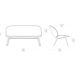 Sofas^Gubi Beetle 2-Sitzer Sofa