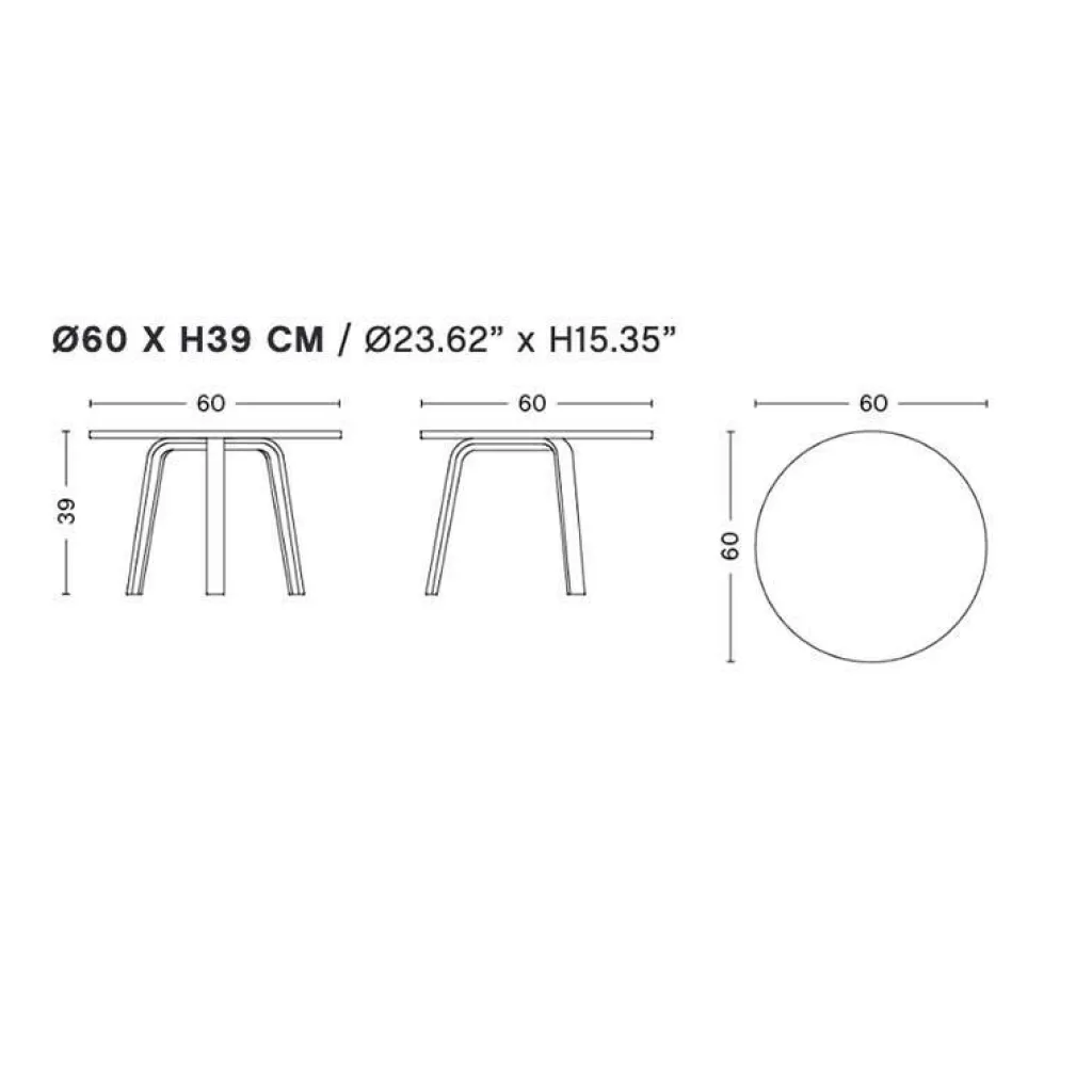 Beistelltische|Tische^HAY Bella Beistelltisch ØxH 60x39cm