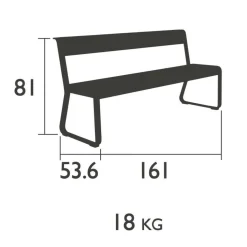 Fermob Bellevie Gartenbank mit Rückenlehne| Gartenbänke