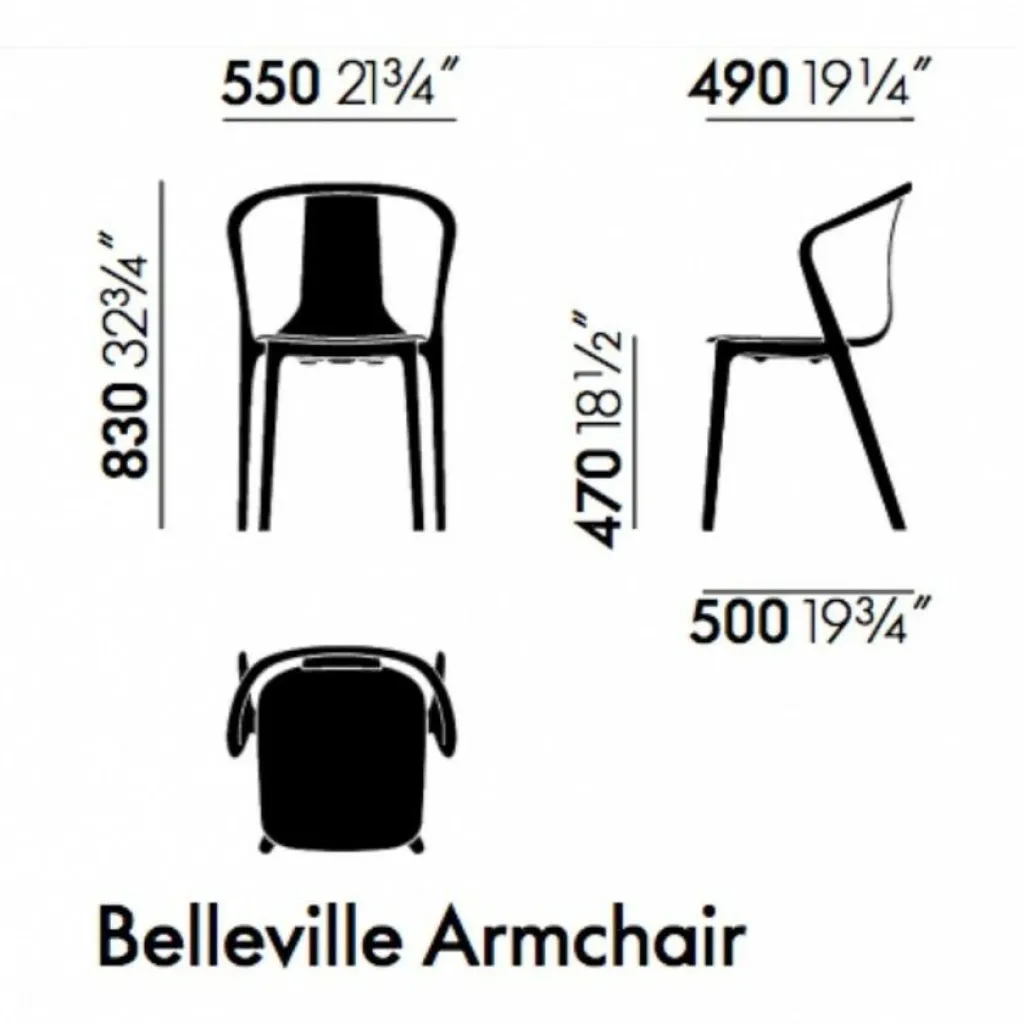 Vitra Belleville Armlehnstuhl Holz| Gartenstühle