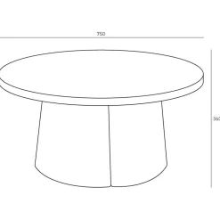 pulpo Bent Beistelltisch H 36cm| Beistelltische