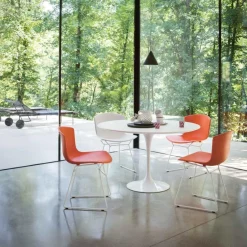 Knoll International Bertoia Plastic Side Chair Stuhl Gestell weiß| Stühle