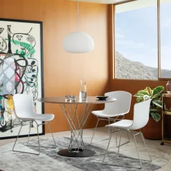 Stühle^Knoll International Bertoia Plastic Stuhl Gestell verchromt 4er Set