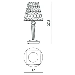 Outdoor-Akkuleuchten|Outdoor-Akkuleuchten^Kartell Big Battery LED Tischleuchte mit Akku