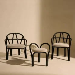 Hocker^Gubi Bistra Hocker Gestell Ebenholz