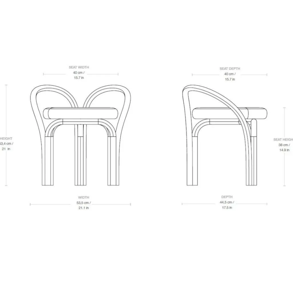 Gubi Bistra Hocker Gestell Natur| Hocker