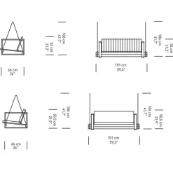 Outdoor-Sofas & Sessel^Carl Hansen BK13 Schaukelsofa