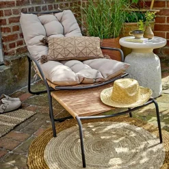 Bloomingville Boel Liegestuhl mit Hocker| Gartenstühle