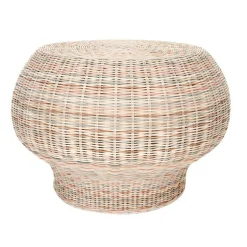 Gervasoni Bolla Rattan-Beistelltisch / Ottomane| Beistelltische|Tische
