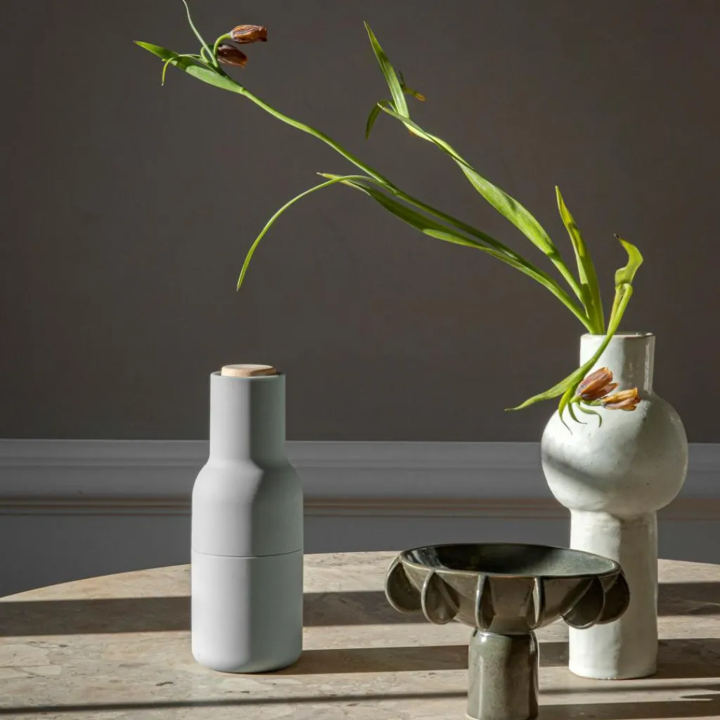 Audo Bottle Grinder Mühle 2er Set Deckel Buche| Salz & Pfeffer