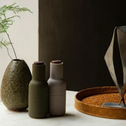 Salz & Pfeffer^Audo Bottle Grinder Mühle 2er Set Deckel Walnuss