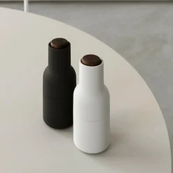 Salz & Pfeffer^Audo Bottle Grinder Mühle 2er Set Deckel Walnuss