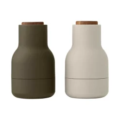 Salz & Pfeffer^Audo Bottle Grinder Small Mühle 2er Set Deckel Walnuss