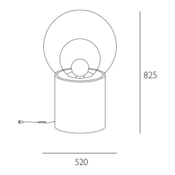 Bodenleuchten^pulpo Boule High Bodenleuchte Sockel Marmor