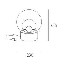 pulpo Boule Small Tischleuchte Sockel schwarz| Tischleuchten