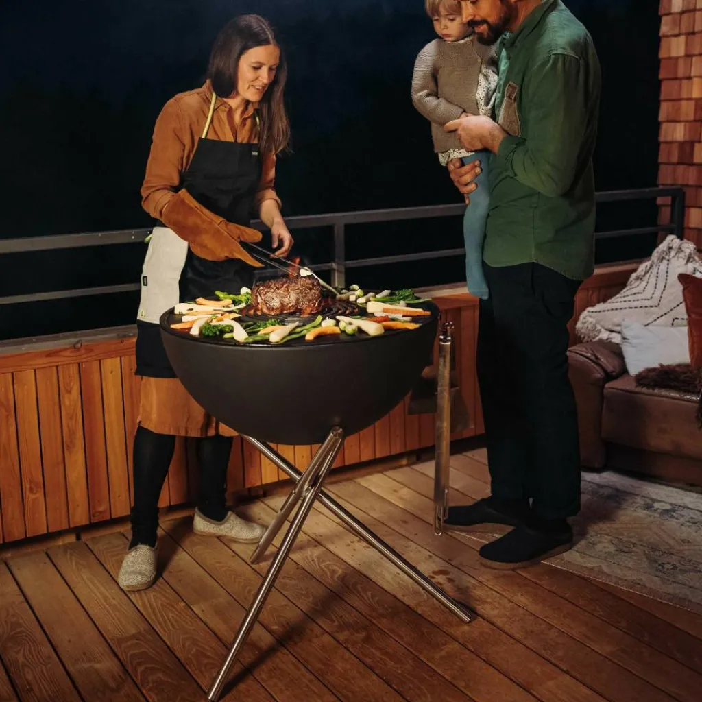 höfats Bowl 70 Feuerset flex mit Sternfuß und Dreibein| Grills & Feuerstellen