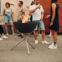 höfats Bowl 70 Feuerset flex mit Sternfuß und Dreibein| Grills & Feuerstellen