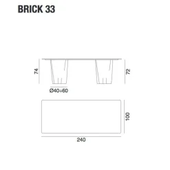 Tische^Gervasoni Brick Esstisch