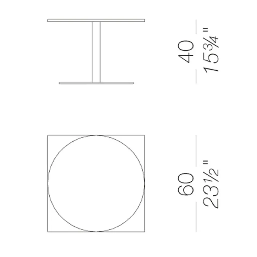 Tische|Beistelltische^Lapalma Brio Beistelltisch Gestell schwarz H40cm