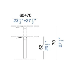 Lapalma Brio Bistrotisch Gestell lackiert 52-70cm| Tische|Bistrotische