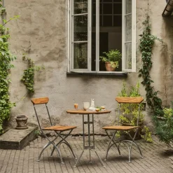 Gartentische^Grythyttan Bryggeri Gartenesstisch klappbar Ø60cm Teak