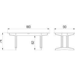 FDB Møbler C64 Shakertable Esstisch 180x90cm| Tische|Esstische