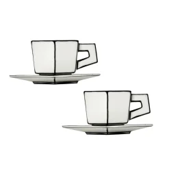 Geschirr^Serax Carte Blanche Espressotasse mit Untertasse 2er Set