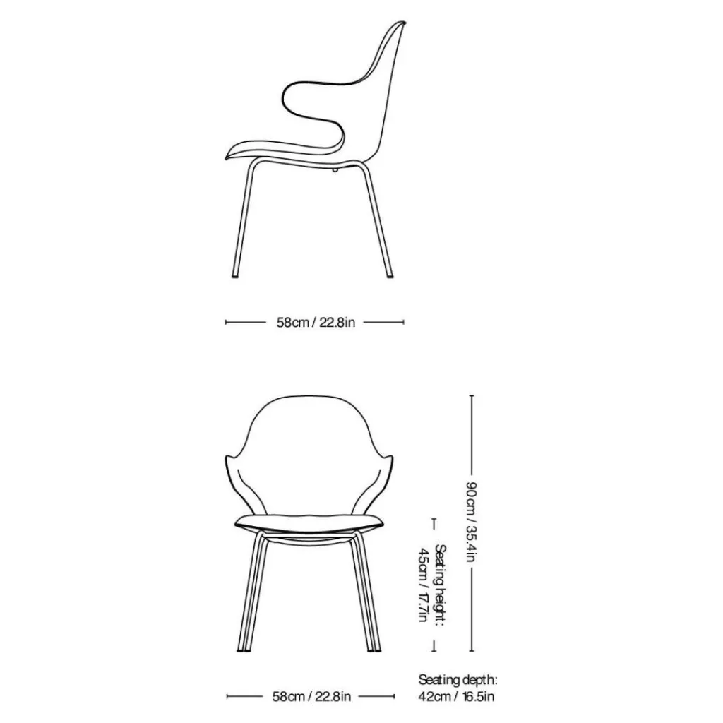 &Tradition Catch JH15 Stuhl Gestell Stahl| Stühle