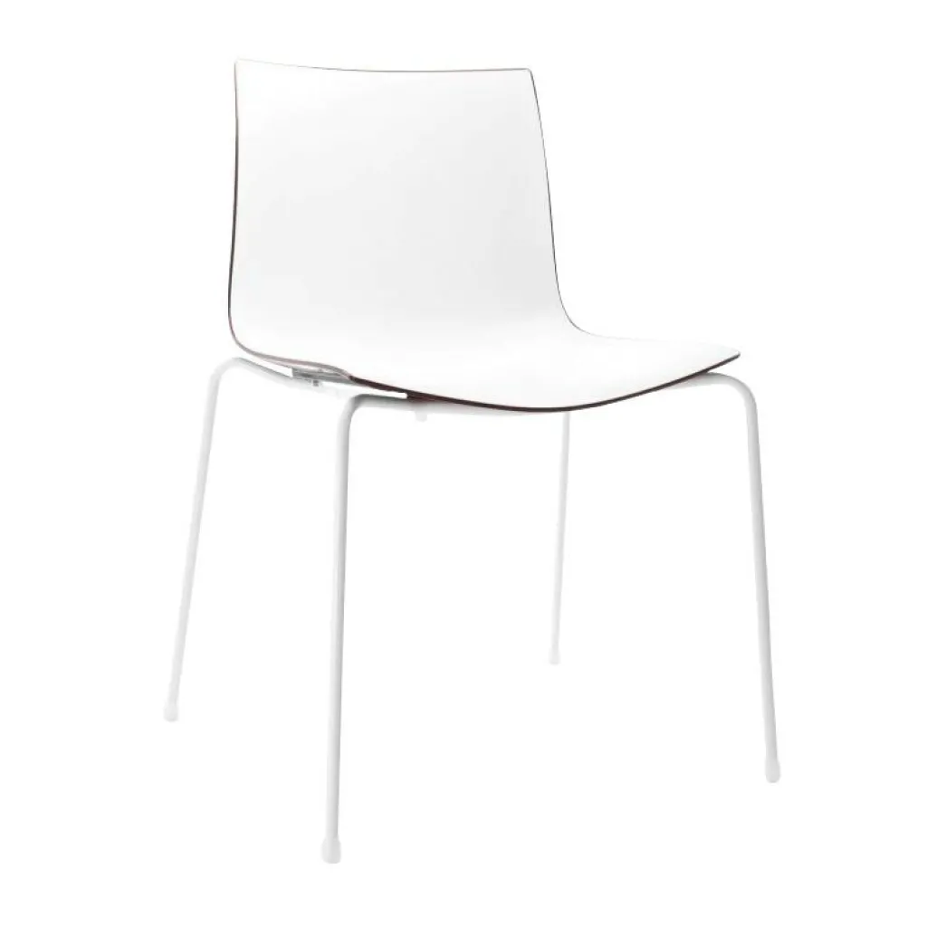 Stühle^Arper Catifa 46 0251 Stuhl zweifarbig Gestell weiß