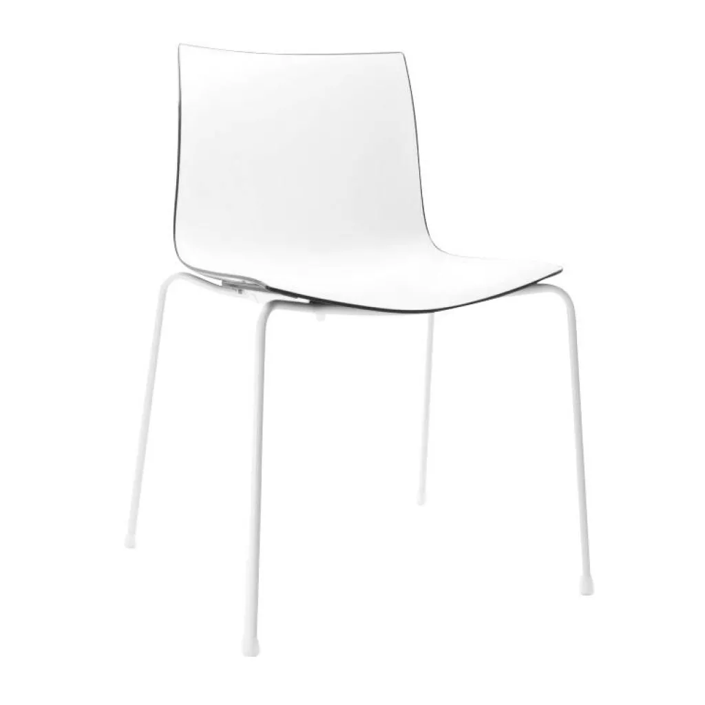 Stühle^Arper Catifa 46 0251 Stuhl zweifarbig Gestell weiß