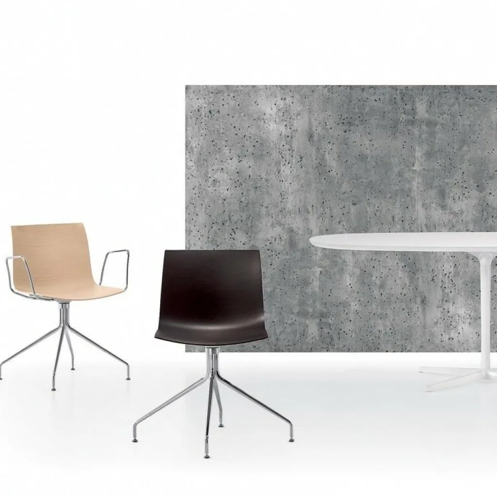 Arper Catifa 46 Stuhl einfarbig mit Sternfuß| Stühle