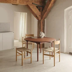 Tische|Esstische^Carl Hansen CH337 Esstisch oval 140x115x72cm ausziehbar