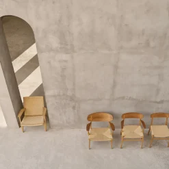 Sessel^Carl Hansen CH25 Sessel Gestell Eiche