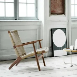 Sessel^Carl Hansen CH25 Sessel Gestell Walnuss