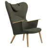 Sessel^Carl Hansen CH78 Sessel mit Nackenkissen