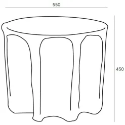 pulpo Chouchou Round Hocker/Beistelltisch H 45cm| Hocker