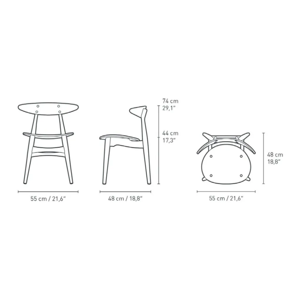 Stühle^Carl Hansen CH33T Soft Tones Stuhl