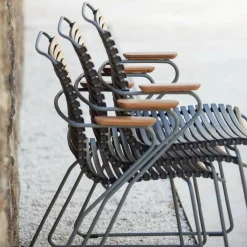 Stühle|Gartenstühle^HOUE Click Gartenarmlehnstuhl mit niedriger Lehne