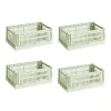 HAY Colour Crate Korb recycelt S 4er Set| Körbe & Taschen