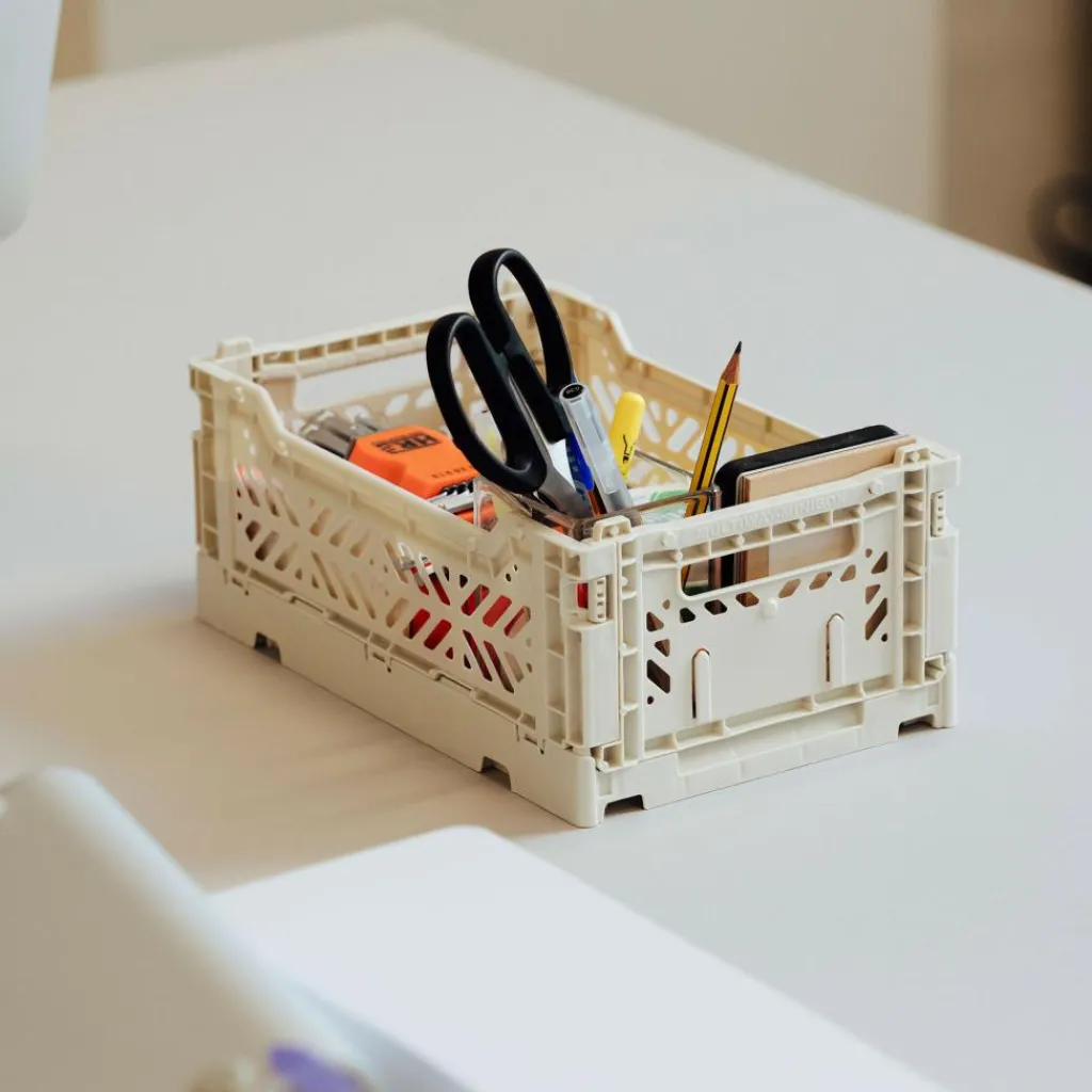 HAY Colour Crate Korb recycelt S 4er Set| Körbe & Taschen