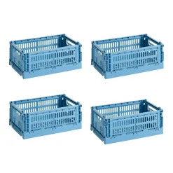 HAY Colour Crate Korb recycelt S 4er Set| Körbe & Taschen