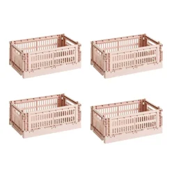 HAY Colour Crate Korb recycelt S 4er Set| Körbe & Taschen