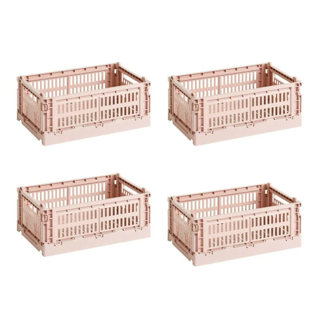 HAY Colour Crate Korb recycelt S 4er Set| Körbe & Taschen