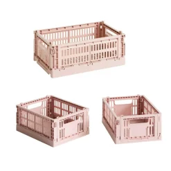 HAY Colour Crate Korb recycelt S + Mini 3er Set| Körbe & Taschen