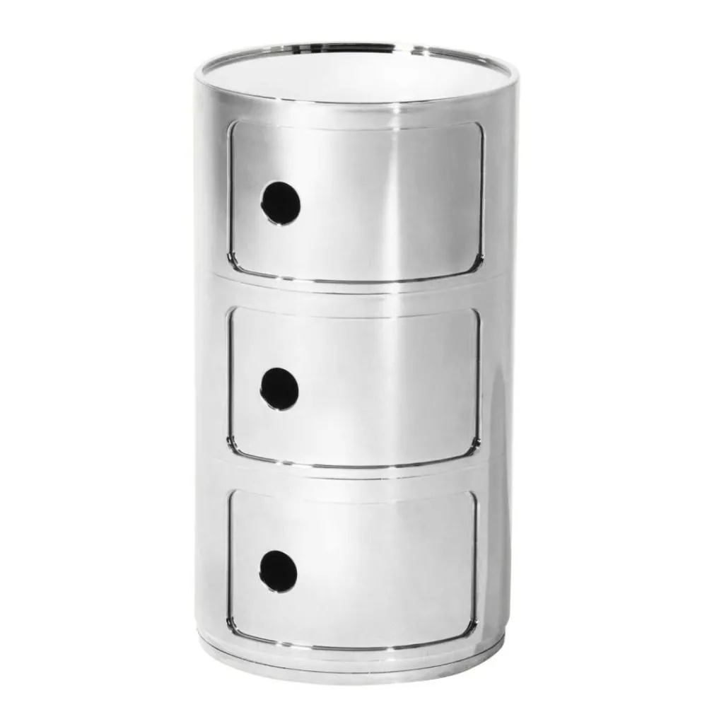 Kartell Componibili 3 Metallic Container| Container|Container