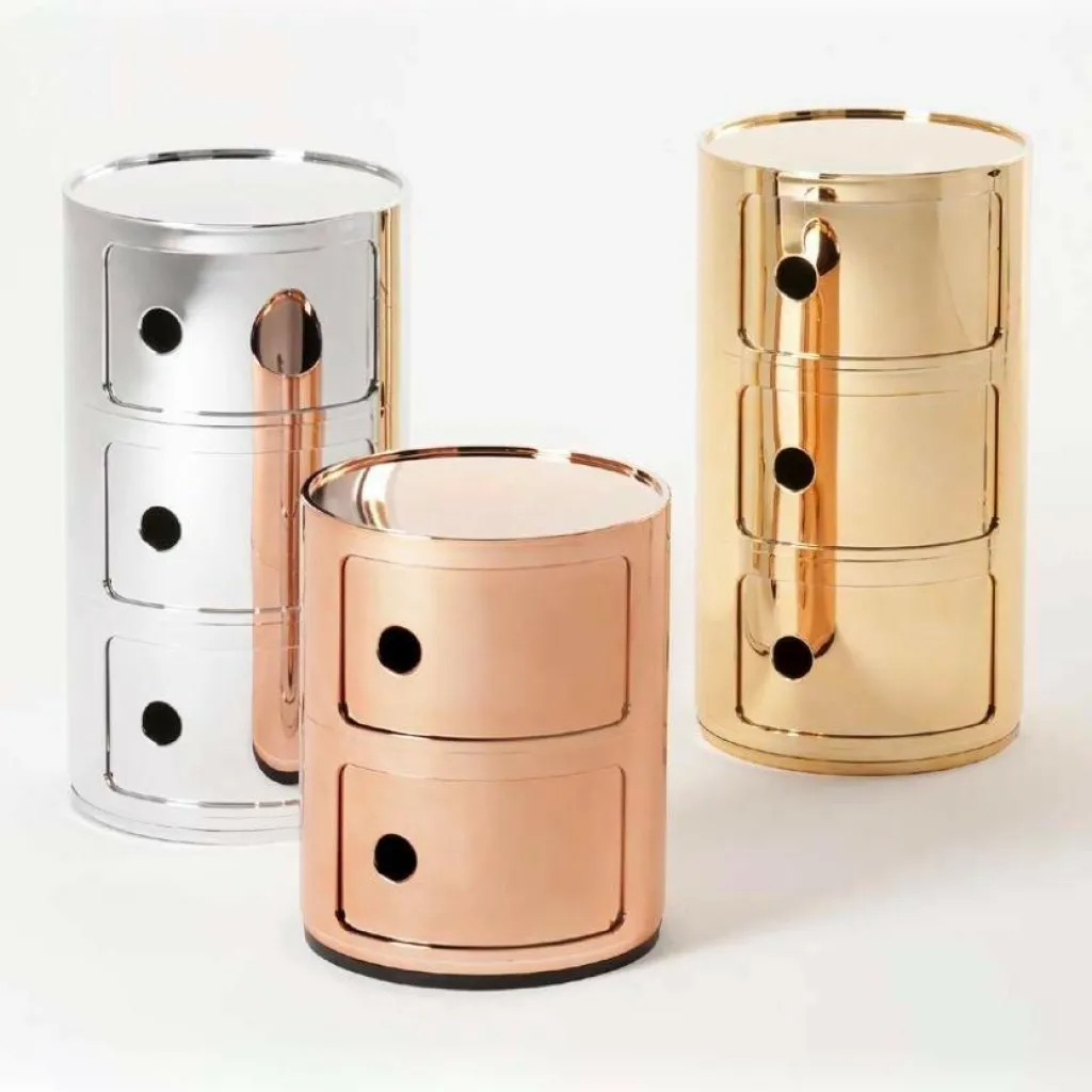 Kartell Componibili 3 Metallic Container| Container|Container