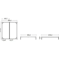 Betten^HAY Connect Bettgestell 180x200cm