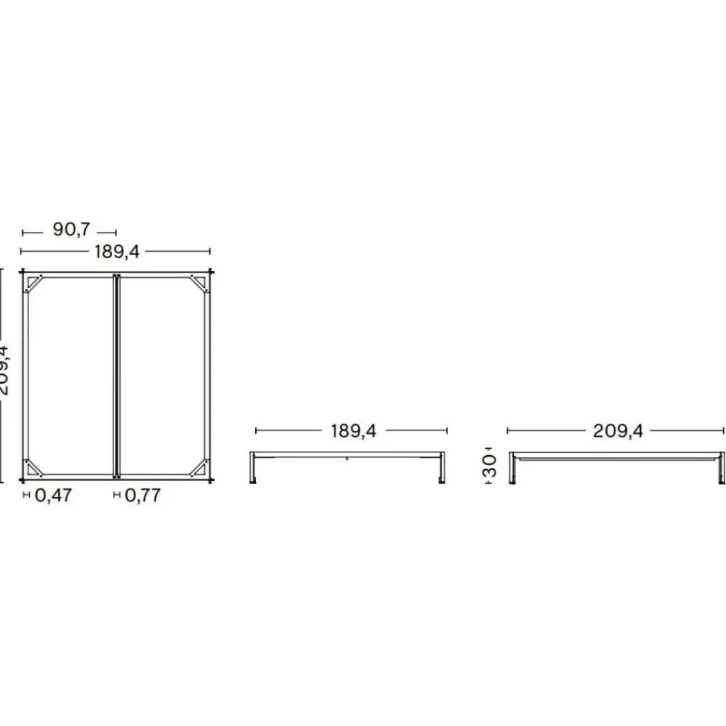 Betten^HAY Connect Bettgestell 180x200cm
